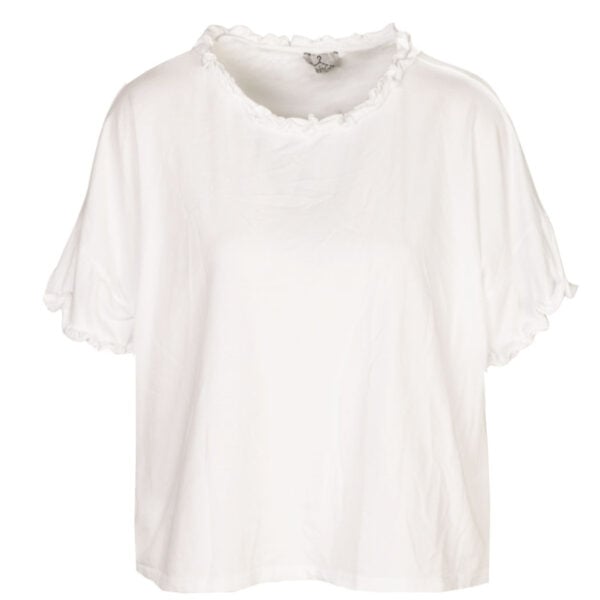 Frill trim short sleeve t-shirt