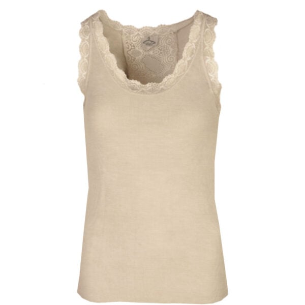 Lace back ribbed cami