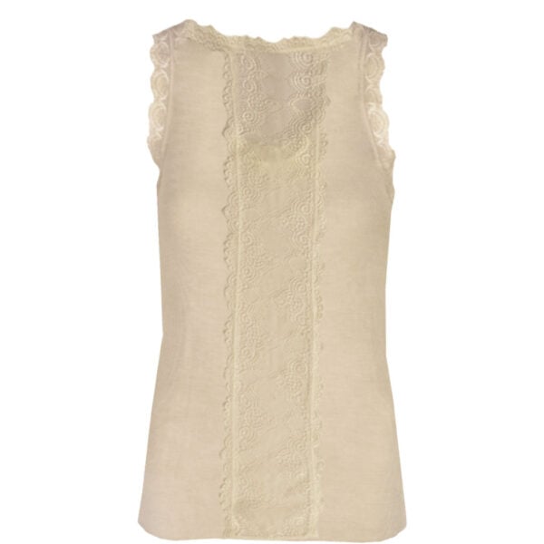 Lace back ribbed cami