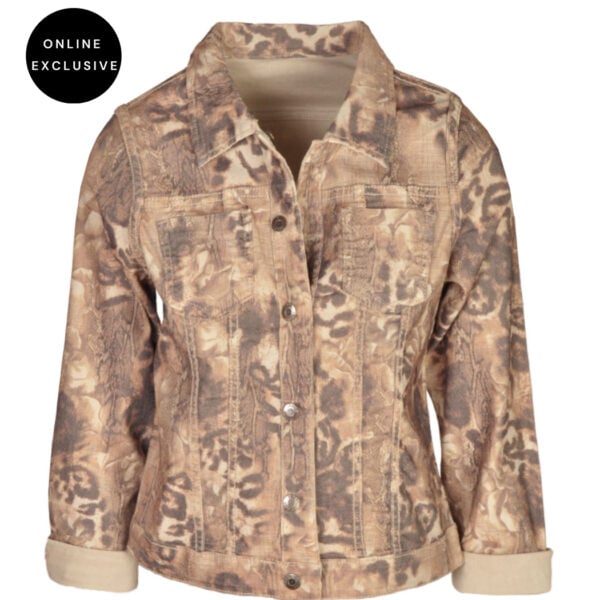 Snake print reversible jacket