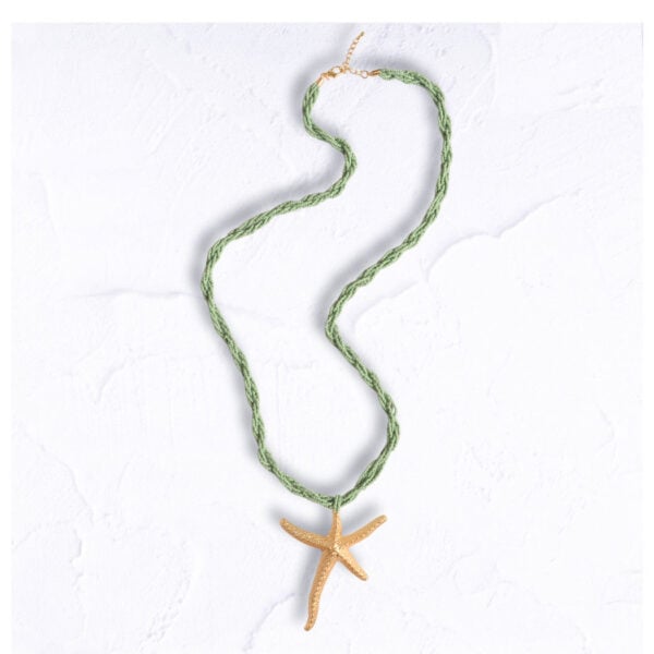 Starfish pendant beaded necklace