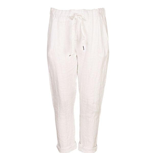 100% Linen drawstring pants