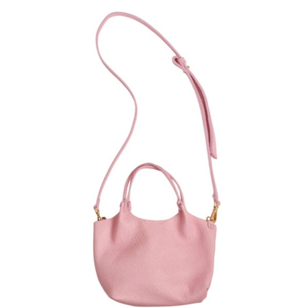 Genuine leather mini shopper bag