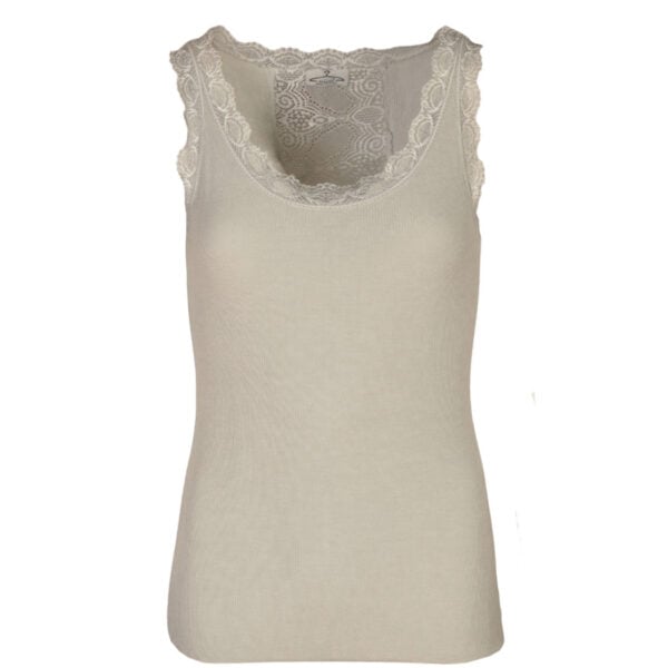 Lace back ribbed cami