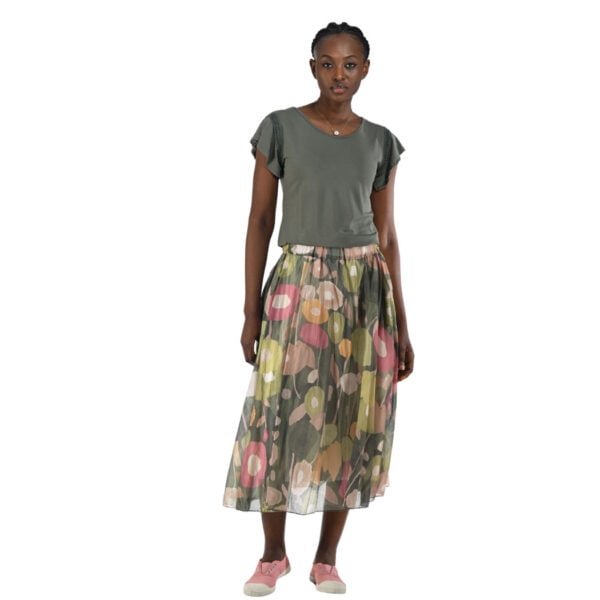 Painted flower skirt