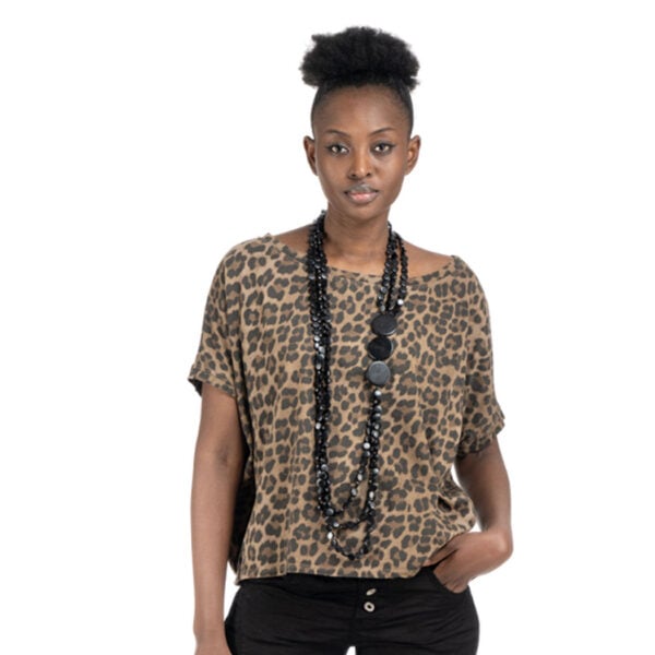 Animal print boxy t-shirt