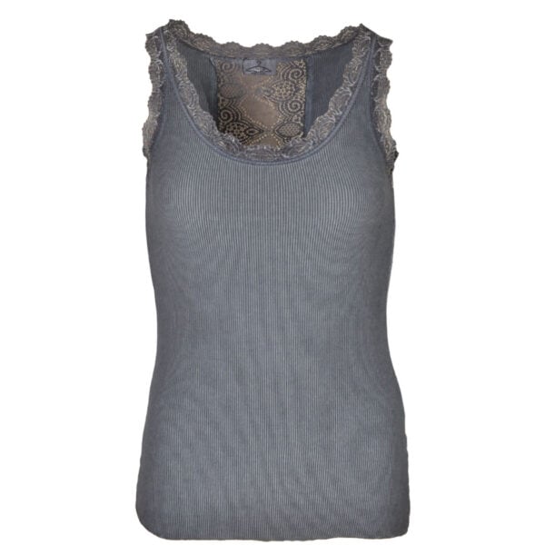 Lace back ribbed cami