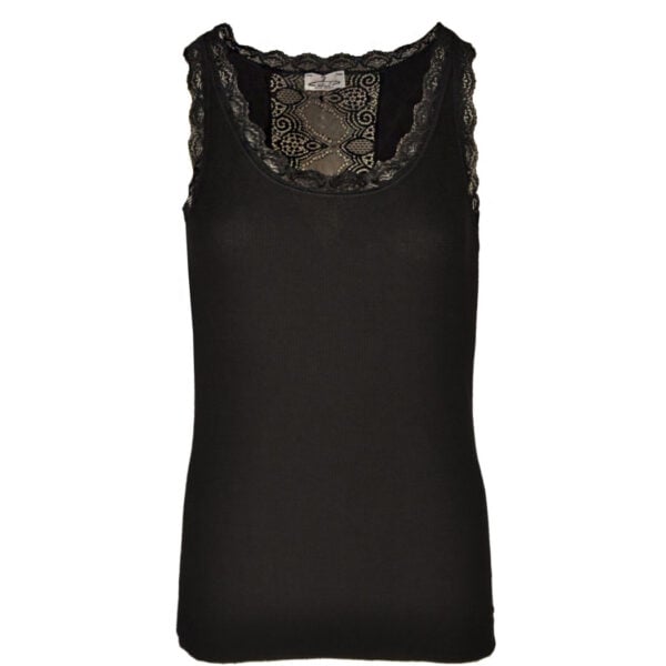 Lace back ribbed cami