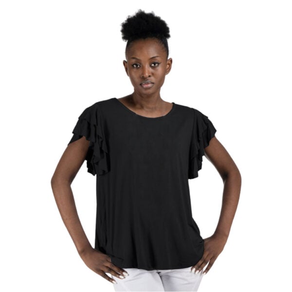 Double frill detail top