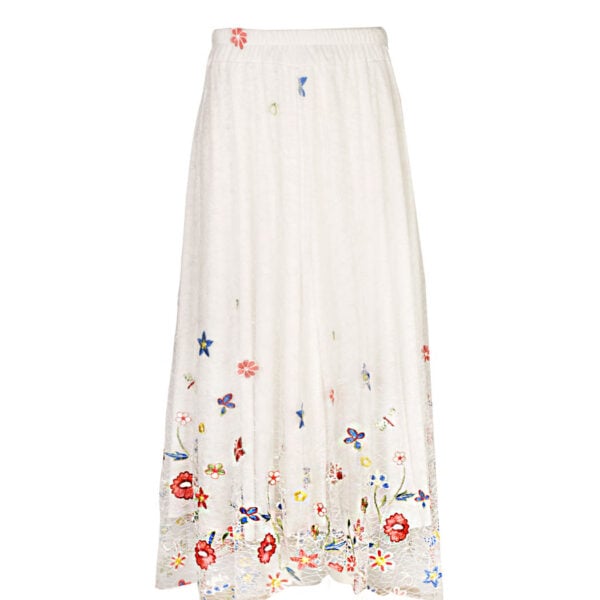 Double layered floral lace skirt