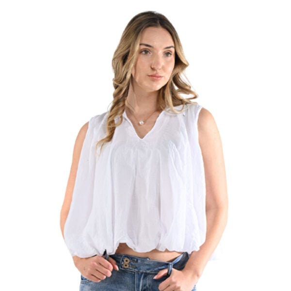 Sleeveless bubble top 