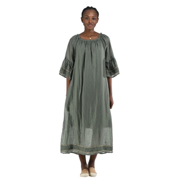 Bell sleeve maxi dress