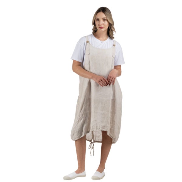 100% Linen dungaree style dress