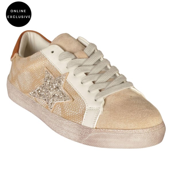 Glitter star suede sneaker