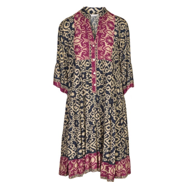 Contrast yoke maxi dress
