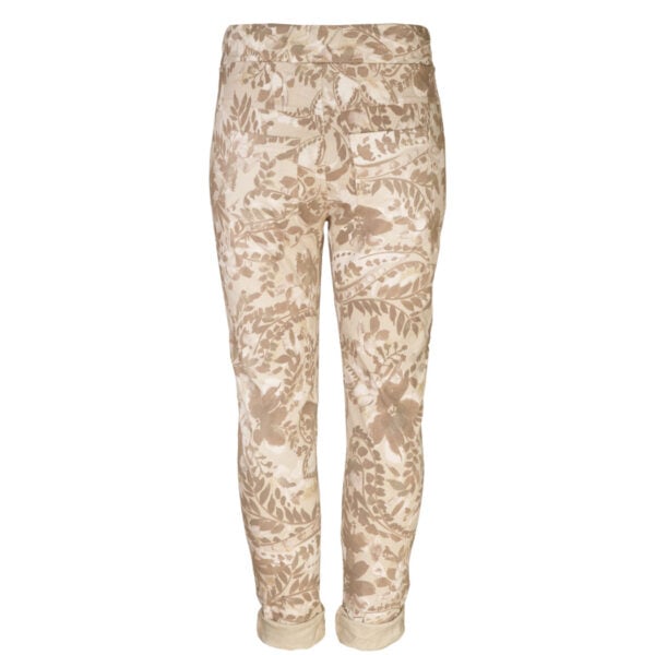 Glitter floral print pants
