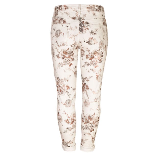 Foil rose print pants