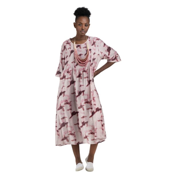 Tuck detail floral maxi dress