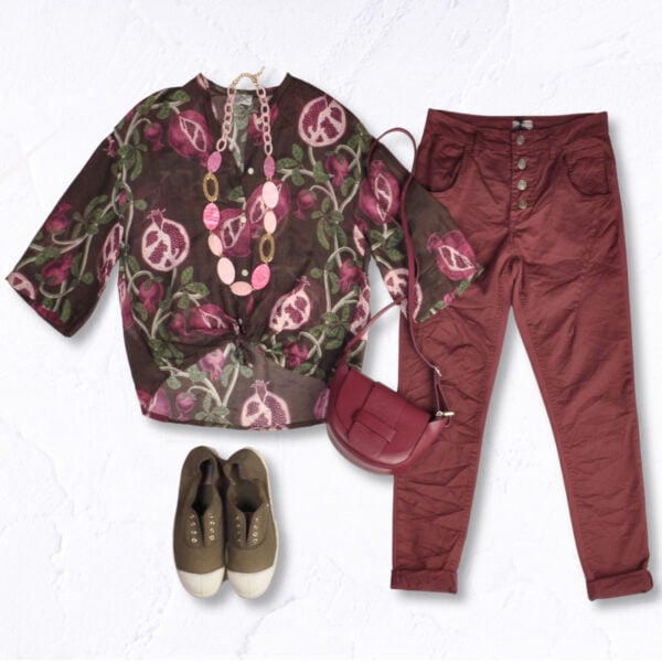 Pomegranate print shirt