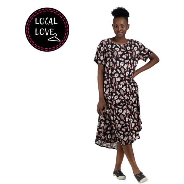 Nicci Priscilla tuck-up dress