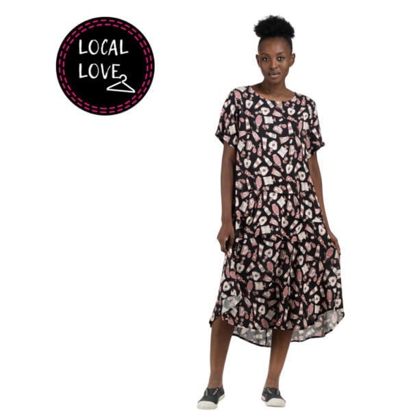 Nicci Priscilla tuck-up dress
