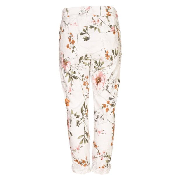 Stencil floral print pants