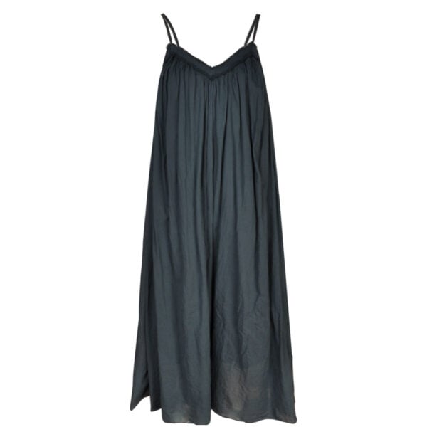 Frayed neckline maxi dress
