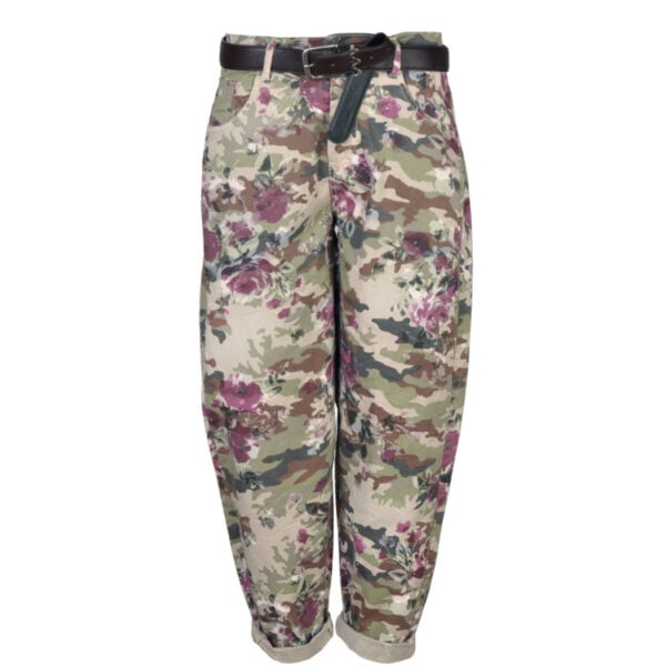 Belted floral pants Belted floral pants