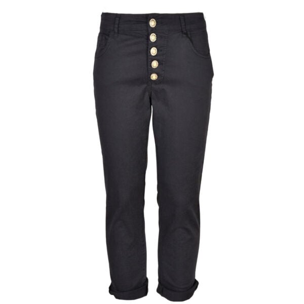 Star diamante button capri pants
