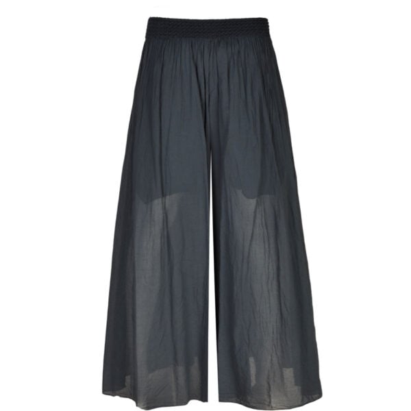 Elastic waist wide leg pants