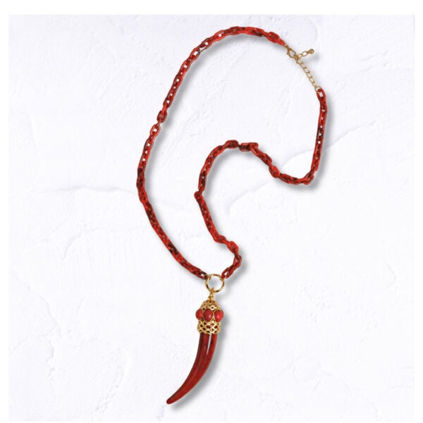 Giant resin horn necklace