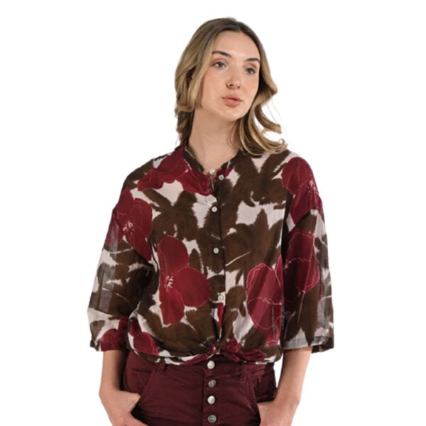 Giant poppy print shirt