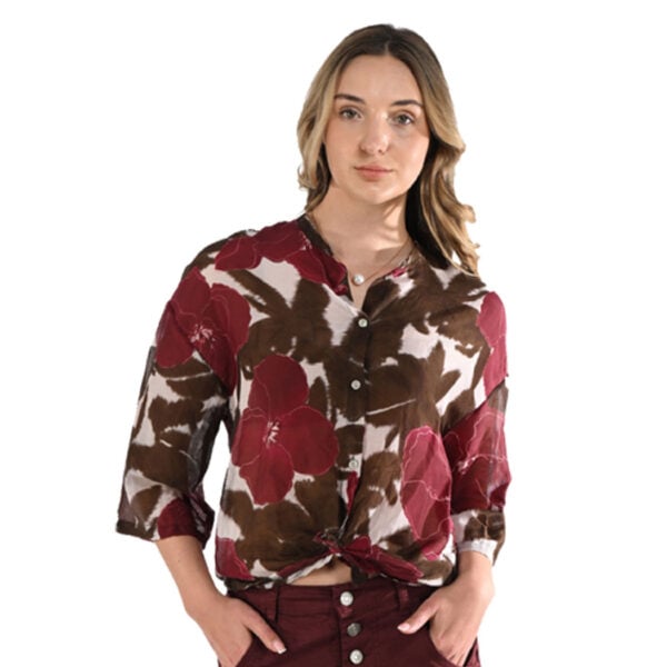 Giant poppy print shirt
