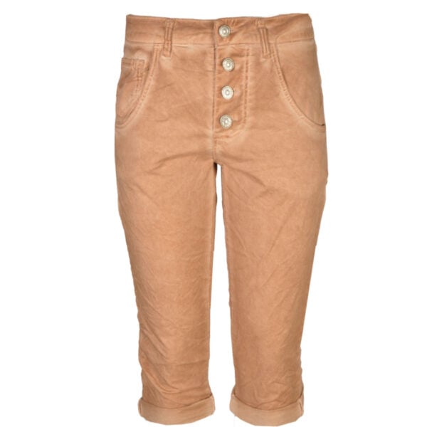2-Textured overdyed long shorts